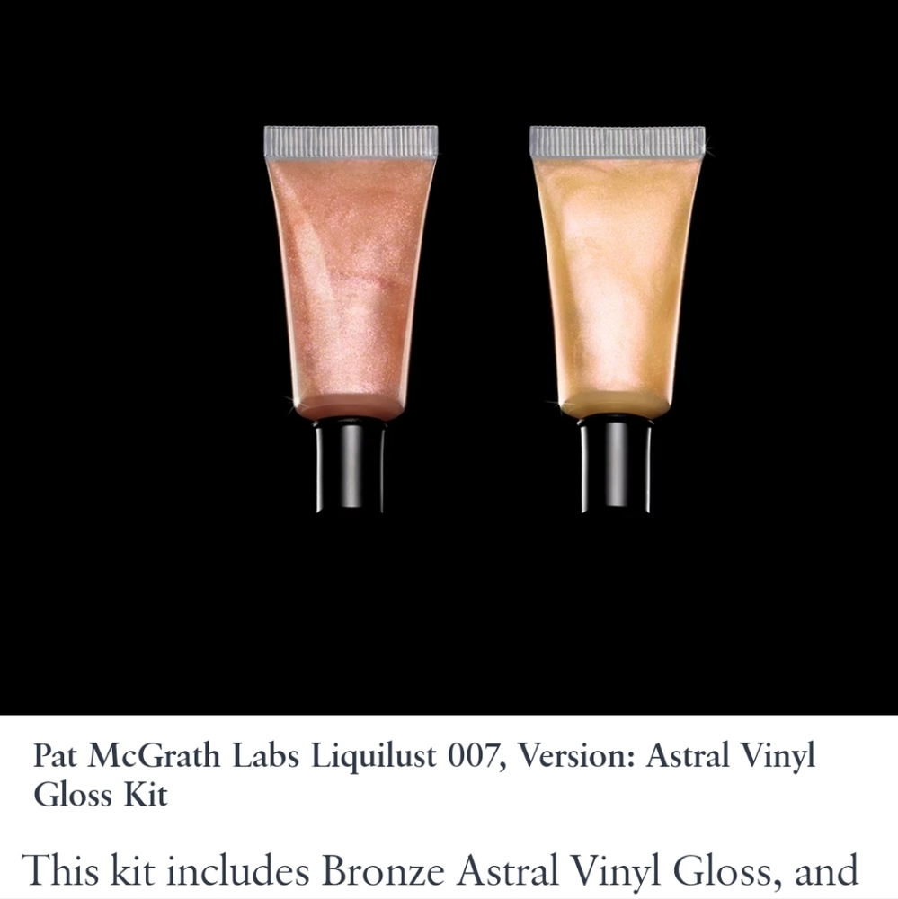Pat Mcgrath lip Vinyl I'm Bronze and Gold astral gloss INCLUDES 2 GLOSSES